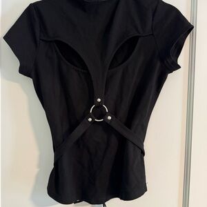 Killstar Black Cap Sleeve Top